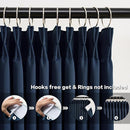 KEQIAOSUOCAI Navy Blue Blackout Curtains 94 Inch Long 2 Panels Set, Room Darkening Blackout RV Curtain for Playroom Bedroom Soft Microfiber Silk Viral Window Drapes with Hooks, Dark Indigo 40x94 by TinyTreasures Baby Boutique