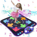 Dance Mat Toys for 3-12 Year Old Girls Boys, Dance Pad with Light Up 8-Buttons & Bluetooth, Music Dance Game with 7 Game Modes, Christmas Birthday Gifts for 3 4 5 6 7 8 9 10+ Year Old Girls Boys by TinyTreasures Baby Boutique
