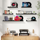 Axeman Picture Ledge Shelf, Floating Shelves for Wall Decor Storage Set of 6, 48 inch Floating Wall Mounted Shelves, Wall Shelves with Lip for Living Room, Bedroom, Nursery, Bathroom, Kitchen, Black by TinyTreasures Baby Boutique