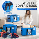 TAILI Extra Large Moving Bags, 8 Pack Blue Heavy Duty Totes For Storage with Visible Window, Wrap Around Handles, Storage Bags for Space Saving, Alternative to Moving Boxes by TinyTreasures Baby Boutique