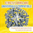 Strictly Briks Classic Brick Starter Kit – 96 Gray 2x4 Stud Pieces - Creative Building Set for Ages 3+ - Compatible with Major Brick Brands by TinyTreasures Baby Boutique