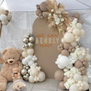 We Can Bearly Wait Wall Decal - Baby Shower Party Decoration, Gender Reveal Party Supplies, Bear Sign Decal for Balloon Arch, Pregnancy Party Photo Background Props (We Can Bearly Wait D) by TinyTreasures Baby Boutique
