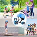 Kids Bike Helmet Set Adjustable for Children, Boys, Girls and Teenagers Aged 3-8 Years Includes Elbow, Knee, Wrist Guards Children's Helmet Protection Set for Bikes SkateboardsRollerskates by TinyTreasures Baby Boutique