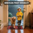 Yimobra Welcome Mat Outdoor Indoor, All-Season Waterproof Front Door Mat Outside Entrance, All-Weather Heavy Duty Non-Slip Doormat, Low Profile Porch Patio Entrance Mats, 36x24, Red by CozyNest Decor