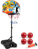 JOYIN Kids Basketball Hoop, Adjustable Height 2.8 ft-6.2 ft Toddler Basketball Hoop for Kids Indoor Outdoor Play Portable Basket Ball for Boys Girls Age 3 4 5 6 7 8 Gift by TinyTreasures Baby Boutique