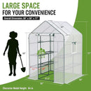 WORKPRO Greenhouse, 56” x 56” x 77” Heavy Duty Walk in Greenhouses for Outdoors with Screen Windows, Thicken PE Cover, 3 Tier 8 Shelves Portable Green House Kit for Patio, Backyard and Porch by GreenHaven Gardens