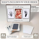 Inkless Hand and Footprint Kit, Baby Keepsake Plaque & Baby Shower Gifts - Ideal as Mom To Be Gift, Nursery Picture Frames, Clean Touch Hand and Footprint Kit (Style 2 - Design 4) by TinyTreasures Baby Boutique