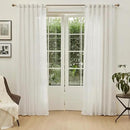 MYSKY HOME Linen Curtains for Living Room, Natural Semi Sheer Curtains & Drapes 84 inches Length 2 Panels Set Farmhouse Country Boho Style Back Tab Draperies for Sliding Glass Door, 50" Wide, Linen by CozyNest Decor