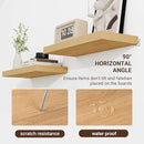 55 Inch Floating Shelves, 3D Textured Wood Grain, 55"x9.25"x1.5" Inch Deep Floating Shelves for Wall, Wooden Shelves for Bathroom, Bedroom, Living Room, Natural by CozyNest Decor