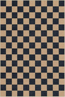 Lahome Checkered Easy Jute Carpet, Washable Area Rug 6x9 Neutral Outdoor Patio Rug, Farmhouse Checkerboard Non Slip Non Shedding Floor Carpet for Dining Living Room Deck Sunroom by CozyNest Decor