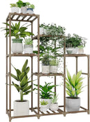 Bamworld Tall Plant Stand Indoor Wood Plant Shelf Outdoor Tiered Plant Rack for Multiple Plants 5 Tiers 7 Pots Ladder Plant Holder Plant Table for Plant Pots Gardening Gifts by GreenHaven Gardens