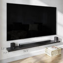 BAMEOS Floating Shelves, 31W x 8D Black Wall Mounted Wooden Shelves with Invisible Brackets Set of 2, Hanging Wall Shelves Decoration for Bedroom, Bathroom, Living Room and Kitchen by CozyNest Decor