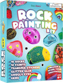 Dan&Darci Rock Painting Kit for Kids - Arts and Crafts for Girls & Boys Ages 6-12 - Craft Kits Art Set - Supplies for Rocks Paint - Best Tween Gift Ideas for Kid Activities Age 6 7 8 9 10 11 by TinyTreasures Baby Boutique