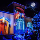 2 Pack Solar Christmas Lights Outdoor Waterproof, 75.5 ft 200 LED Solar Powered Blue String Lights,8 Modes Solar Christmas Lights for Garden Yard Patio Tree Party Xmas Decoration