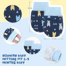 6 Pairs Newborn Baby Mittens No Scratch Gloves Infant Toddler Anti Scratch Essentials Unisex Cotton for 3-9 Months Girls Boys (Gray Series, Cool) by TinyTreasures Baby Boutique