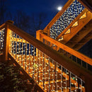 Eueasy Curtain-Lights Outdoor, 300 LED-Fairy Lights, Connectable15×3.3 FT with 8 Lighting Modes, for Balconies, Fences, Stairs Guardrails by CozyNest Decor