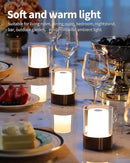 LED 4" Mini Cordless Table Lamp 2 Pack, Outdoor Waterproof Lamp, Rechargeable Battery Operated Lamp, Portable Touch Night Light for Dining Room, Camping, Nursery, Baby, Bar, Party (Black) by CozyNest Decor