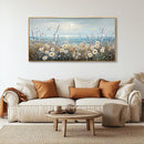 PHAOHUAXM Wall Decor For Living Room Wall Art For Bedroom Office Decorations Blue Ocean Paintings Flowers Watercolour Wall Pictures Canvas Artworks Home Decor Ready To Hang Wood Framed 20x40 In by CozyNest Decor