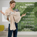 Baby Wrap Ring Sling 7-35 lbs, Baby Sling Carrier for Newborn, Toddler, Infant Holder, Lightweight Baby Carrier Wraps, Cream by TinyTreasures Baby Boutique