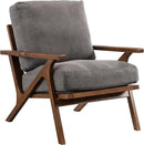 chairus Mid Century Accent Armchair Modern Upholstered Lounge Chair Compfy Leisure Arm Chair for Living Room Fireplace/Bedroom/Reception/Dorms, Denim Fabric Grey by CozyNest Decor