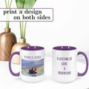 Personalized Coffee Mug, Custom Photo Text 15 Oz Ceramic Mug, Customized Picture Name Tea Cup, Unique Gift Idea, Taza Cafe Personalizadas Fotos, Cute Custom Gifts Mom Women Men, Mother's Day, Purple by TinyTreasures Baby Boutique