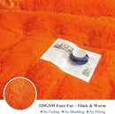 XeGe Luxury Faux Fur Bed Blanket, Orange Soft 60x90 Fluffy Throw, Shaggy Plush Decorative Blanket, Cute Furry Fuzzy Bed Throw for Bedroom Living Room Sofa, Orange, 60x90 by CozyNest Decor