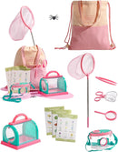 ROBUD Kids Explorer Kit, Bug Catcher Kit with Bag Kit, Pink Outdoor Exploration Set for Camping, Montessroi Toy for Kids Coming Closer to Nature，WRP28 by TinyTreasures Baby Boutique