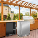 Tylza Outdoor Refrigerator 24 Inch Wide, Stainless Steel Beverage Refrigerator 176 Can for Undercounter Built-in or Freestanding, for Home and Patio, Water Proof, Fast Cooling, Low Noise, 37-65 °F by CozyNest Decor