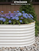 8x4x2ft Raised Garden Bed,Galvanized Raised Planter Boxes Outdoor with Easy Assembly, Large Garden Bed for Vegetables, Fruits, Flower,Raised Garden Bed,Beige by GreenHaven Gardens