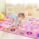 Kids Rugs for Playroom Bedroom Classroom Nursery, Non-Slip and Washable Rugs for Children Toddlers Girls, Educational and Fun Rug Carpets with ABC Alphabet Animals Shapes, 3x5, Pink by CozyNest Decor