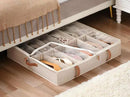 StorageWorks Under Bed Shoe Storage Organizer, Underbed Shoes Container with Adjustable Dividers, Shoe Storage Basket with Cover, Brown, 2-Pack, Space-Saving Shoe Box Fits up to 24 Pairs by CozyNest Decor