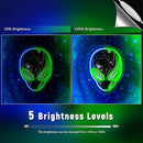 zidoni Alien Neon Sign,Dimmable Alien LED Neon Signs for Wall Decor Bedroom Game Room Man Cave Party Decor, LED Light Sign Gifts for Teen Boy Room by CozyNest Decor