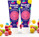 BURST Bubblegum Bonanza Kids Toothpaste with Fluoride (4oz/2 Pack) | Great Tasting Flavored for Children & Toddlers | Anticavity | Dye Free & Vegan | Safe for Kids Ages 2+ by CozyNest Decor
