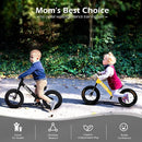 12" Balance Bike for 2, 3, 4, 5 Year Old Boys and Girls, Lightweight Nylon Frame Toddler Training Bike No Pedal Bikes for Kids with Adjustable Seat and Air Tires by TinyTreasures Baby Boutique