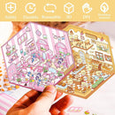DIY 3D Sticker for Kids, 6 Sets of Cute Stickers for Girls Adult Isometric Sticker Scene Kids Reuseable and Waterproof Stickers by TinyTreasures Baby Boutique