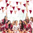 Burgundy Party Decorations Rose Gold Maroon Pink Fabric Triangle Pennant Banner Pink Garnet Flag Bunting Garland for Graduation Wedding Birthday Bridal Shower Bachelorette Anniversary Party Supplies by GreenHaven Gardens