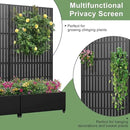 Casaphoria Metal Raised Garden Bed with Trellis and Wheels, 72"x35"x16" Planter Box for Climbing Plants, Vegetables & Vines, Features Drainage Holes and Privacy Screen (Black-Fence) by GreenHaven Gardens