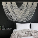 Flber Macrame Wall Hanging Large 57.00" W x 31.00" L Macrame Wall Decor Large Yarn Tapestry Home Boho Wall Decor by CozyNest Decor