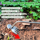Amposei Weeding Artifact Uprooting Weeding Tool, Multifunctional Weeder, Hand Weeder Tool, Stand Up Weed Puller Tool with Handle for Garden Yard Farm Weed Removal (11in, Wood 2PCS) by GreenHaven Gardens