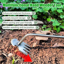 Amposei Weeding Artifact Uprooting Weeding Tool, Multifunctional Weeder, Hand Weeder Tool, Stand Up Weed Puller Tool with Handle for Garden Yard Farm Weed Removal (11in, Wood Handle-A) by GreenHaven Gardens