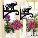 Hanging Plant Hanger Bracket, Heavy Duty Iron Wall Plant Hanger for Bird Feeder, Decorative Baby Elephant Silhouette Plant Hooks Hanging Plant Hangers Outdoor for Wind Chimes Flower Pot Lantern by GreenHaven Gardens