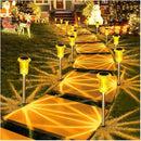 DenicMic Halloween Solar Lights Outdoor 10 Pack Orange LED Waterproof Yard Garden Patio Backyard Pathway Walkway Landscape Lawn Outside Fall Decorations Outdoor by CozyNest Decor