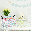 FANKANG Storage Bins, Nursery Hamper Canvas Laundry Basket Foldable with Waterproof PE Coating Large Storage Baskets for Kids Boys and Girls, Office, Bedroom, Clothes,Toys(Rec-Easter egg） by TinyTreasures Baby Boutique