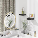 BAMEOS Small Floating Shelves for Wall, Small Black Shelf 5.9 * 5.7 Inch Display Ledges for Decor, Mini Shelf for Wall, Black by CozyNest Decor