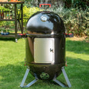 Sophia & William 18-Inch Vertical Charcoal Smokers BBQ Grills with Porcelain-Enameled Smoking Chamber & 2-Layer Smoking Shelves, Outdoor Smokers & Tabletop Grill Combo for Barbecue Camping(Black) by GreenHaven Gardens