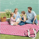 Genovega Waterproof Picnic Blanket Beach Outdoor Camping Mat Extra Large Foldable Cute Big Travel Essential Accessories Gift Park Patio Lawn Garden Grass Ground Music Festival Must Have Checkered by TinyTreasures Baby Boutique