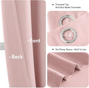 MIULEE Baby Pink Blackout Curtains - Bedroom Window Treatment Curtains Thermal Insulated Room Darkening Drapes for Living Room Kitchen Grommet Top Light Blocking Drapery, 40 x 54 Inches Long, 2 Panels by TinyTreasures Baby Boutique