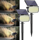 108 LED Solar Spot Lights Outdoor, Solar Lights Outdoor IP65 Waterproof, 3 Modes Solar Landscape Spotlights, Large Panel Solar Powered Lights for Garden Yard Pathway(Cool White/2 Pack) by GreenHaven Gardens