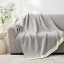 Snuggle Sac Buttery Grey Throw Blanket for Couch, Reversible Super Soft Warm Blankets Cozy Knit Fuzzy Plush Lightweight Throws for Sofa, Bed, Heather Grey, 50"x 60" by TinyTreasures Baby Boutique