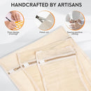 6-Piece Bag, Durable Cotton Mesh Laundry Bag, Sturdy Zipper, Breathable Mesh, Exquisite Laundry Bag for Underwear, Clothes, Pants, Shoes and Socks by TinyTreasures Baby Boutique